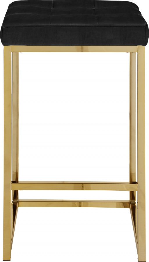 Nicola Velvet Counter Stool SKU: 906Black-C