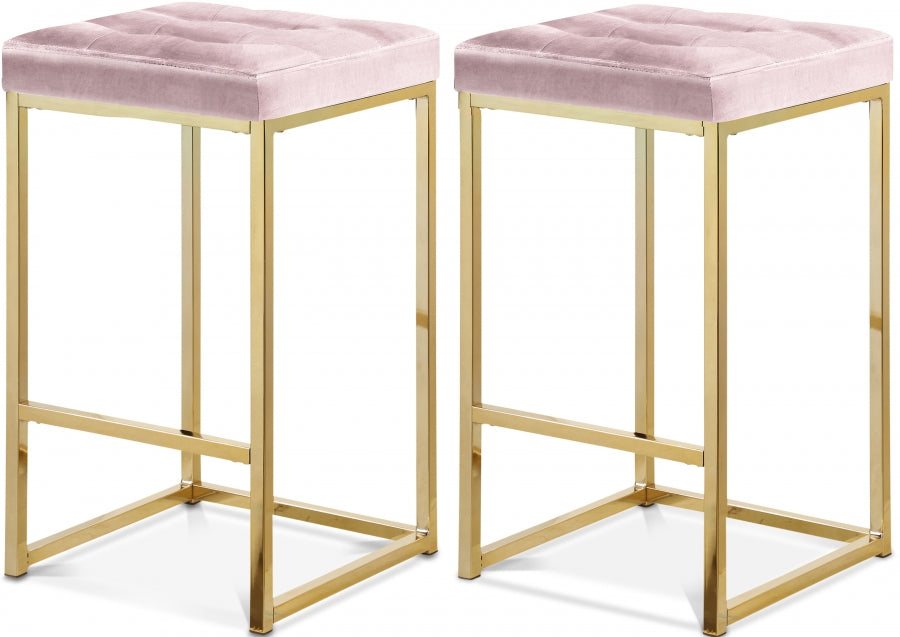 Nicola Velvet Counter Stool SKU: 906Black-C