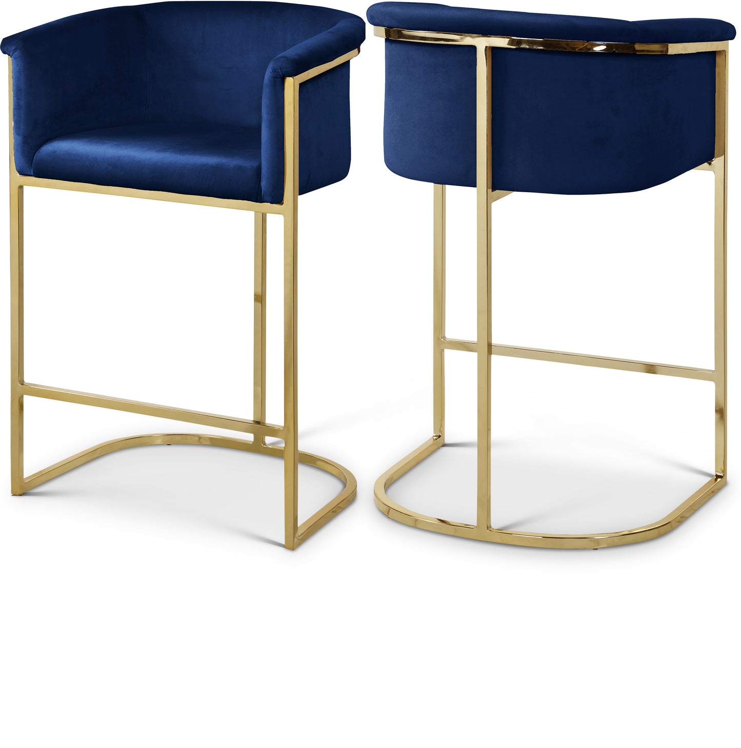 Donatella Velvet Counter Stool SKU: 700Black-C