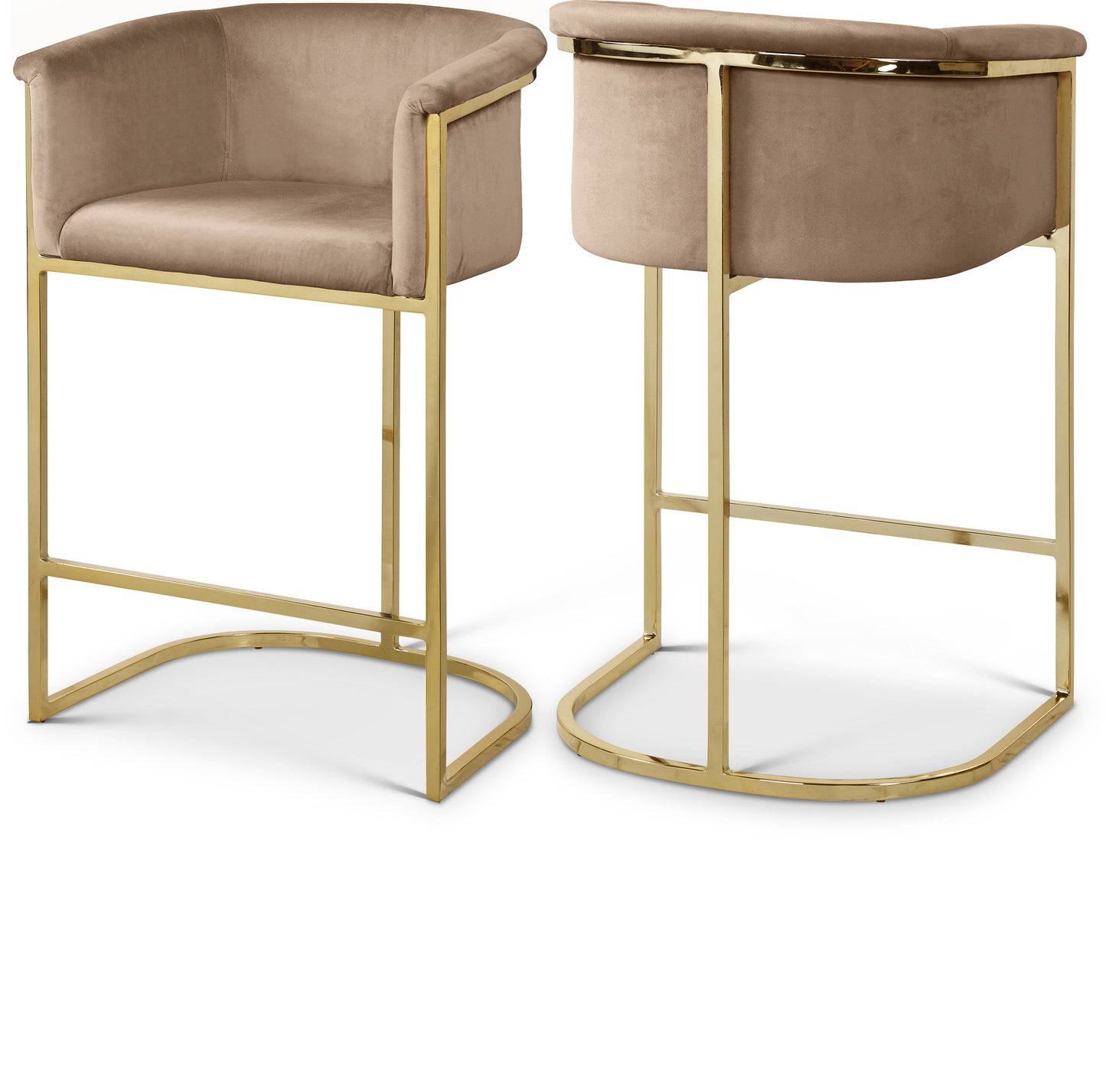 Donatella Velvet Counter Stool SKU: 700Black-C