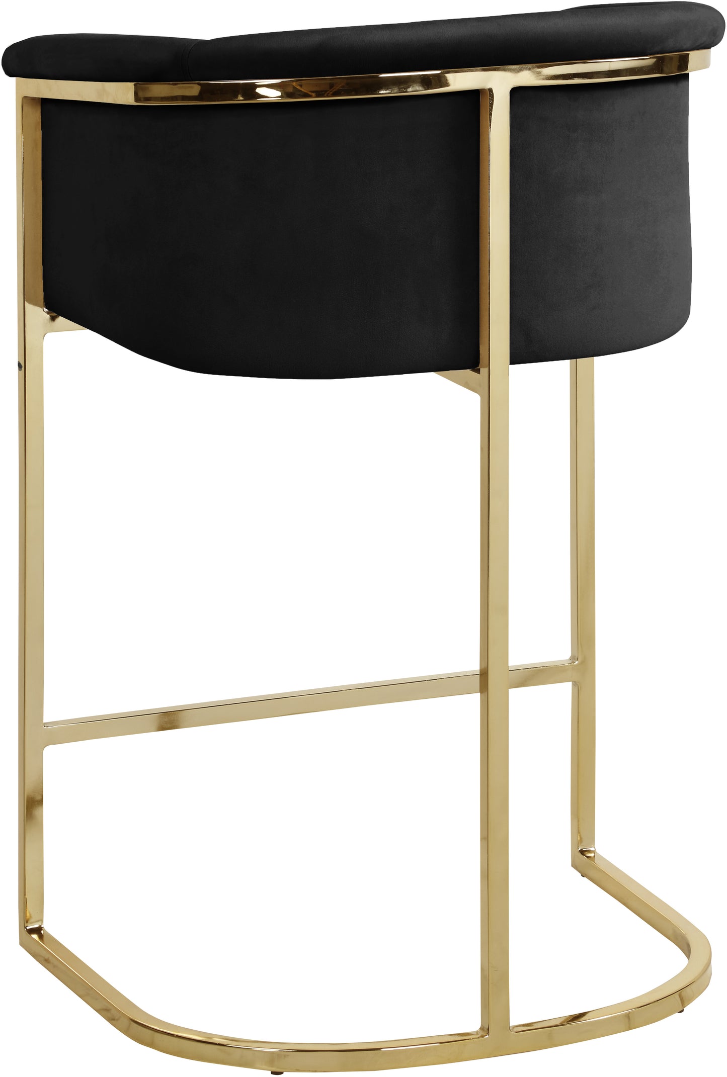 Donatella Velvet Counter Stool SKU: 700Black-C