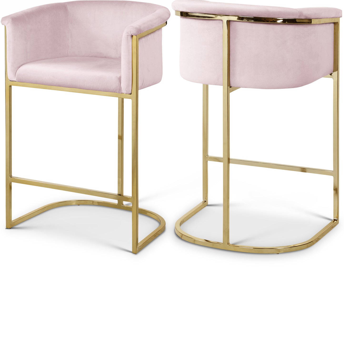 Donatella Velvet Counter Stool SKU: 700Black-C