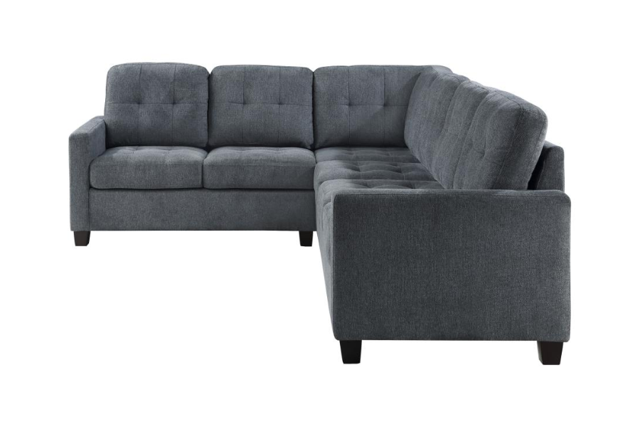 Georgina - Seccional modular tapizado de 4 piezas en gris acero 551701-SET