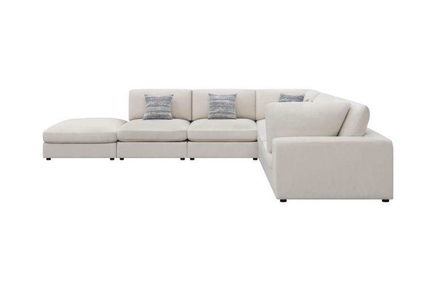 Sofá modular seccional tapizado de 6 piezas Serene Beige 551321-SET