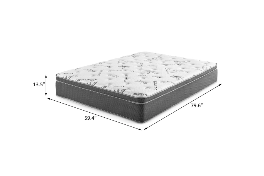 13" Rayon From Bamboo Euro Top Memory Foam Hybrid Mattress