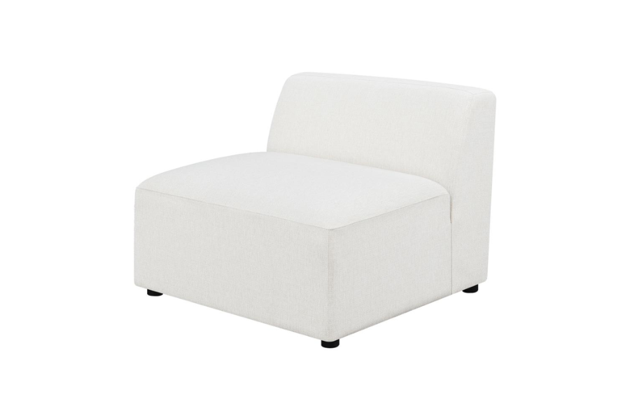 Sillón Freddie tapizado con respaldo estrecho y sin brazos Pearl 551641