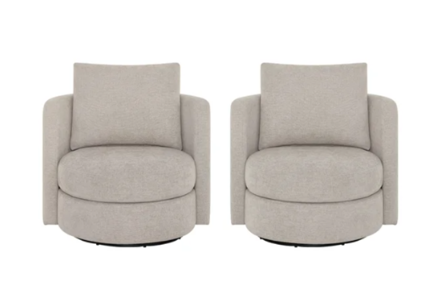 Thomasville Davos Swivel Chairs, 2-pack Floor Model
