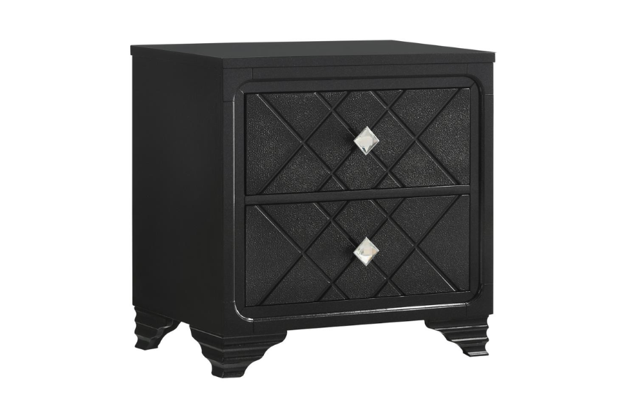 Juego de dormitorio Penélope de 5 piezas con cama tamaño king en color Midnight Star 223571KE-S5