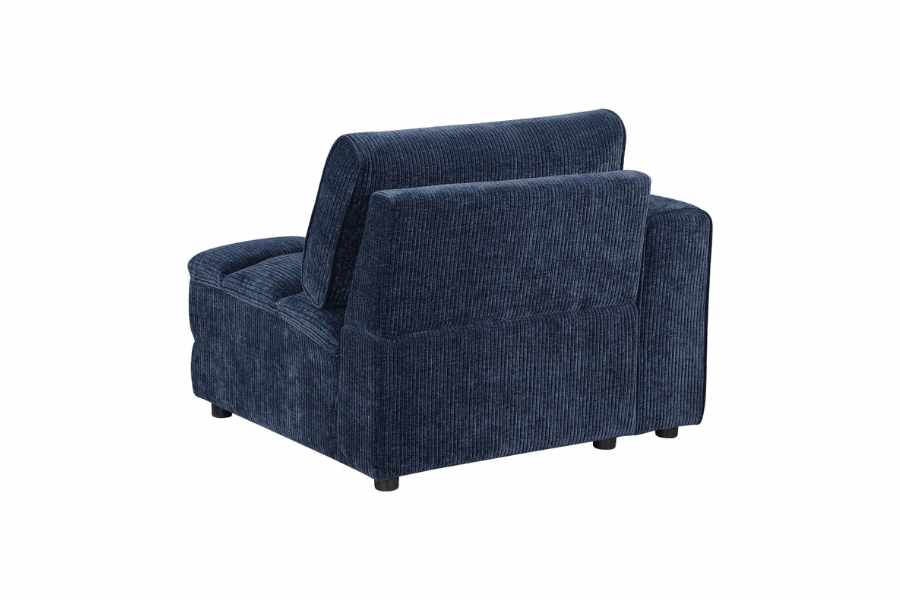 Atlantic Corduroy Upholstered LAF Arm Chair Blue 551824LAF