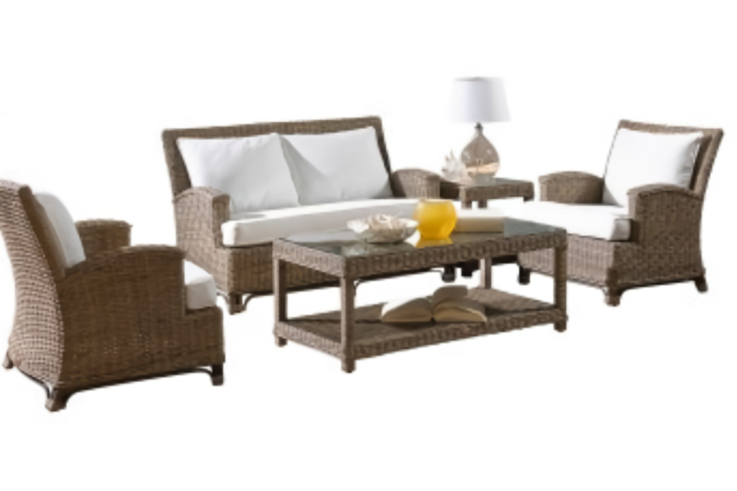 Exuma 5 PC Seating Set w/beige cushions