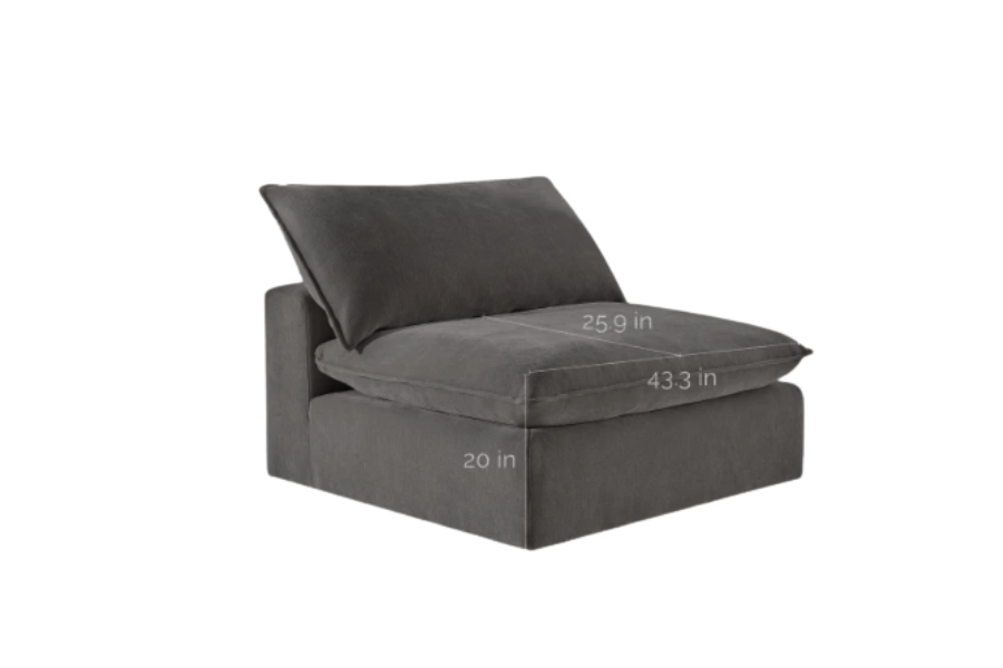 Sereen Fabric Armless Chair