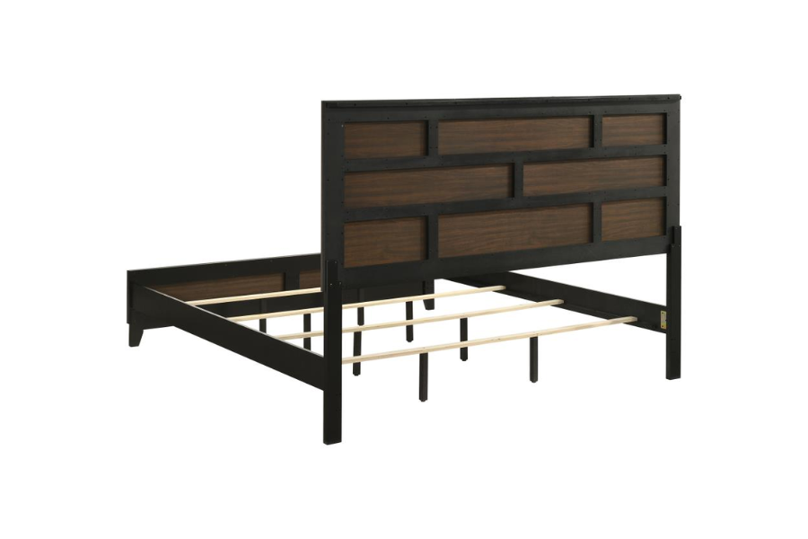Cama con paneles Watson Wood Eastern King en roble gris 212421KE