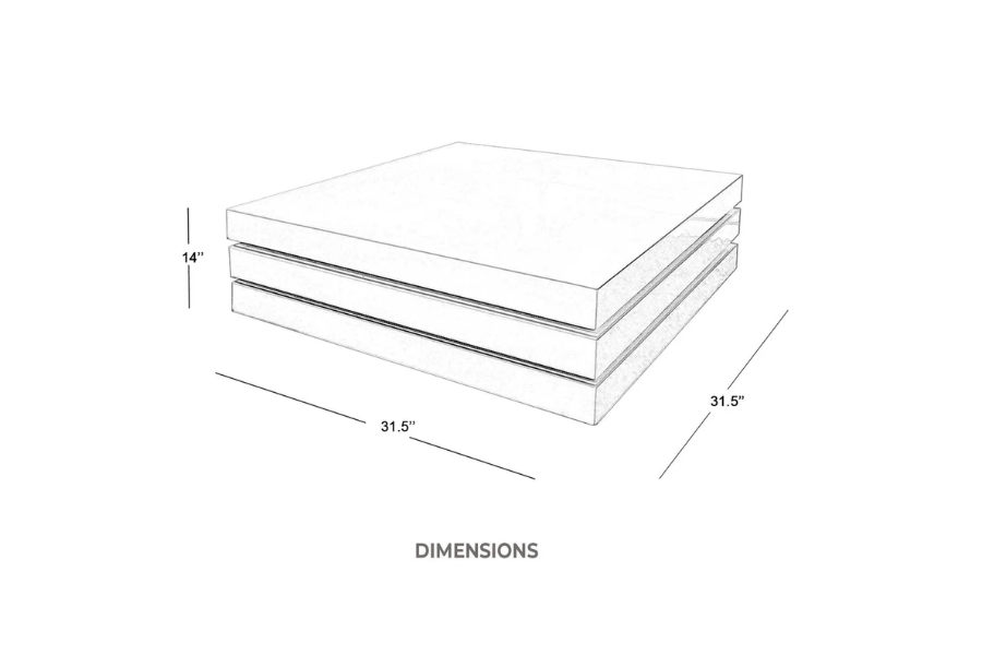 C -637 Glossy White and Gray Swivel Coffee Table C637