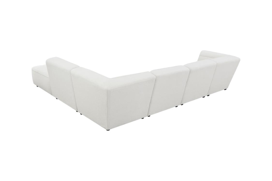 Sofá modular seccional tapizado Sunny de 6 piezas en color natural 551621-SET