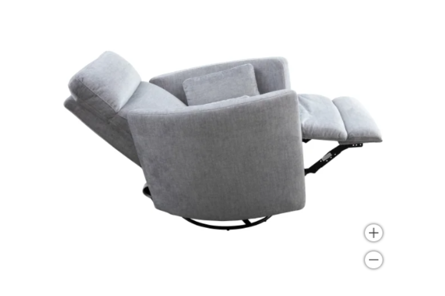 Darcy Fabric Power Swivel Glider Recliner with Power Headrest