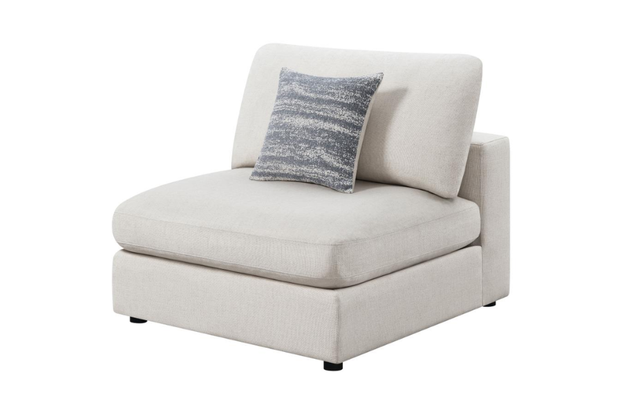 Sillón Serene tapizado sin brazos beige 551321