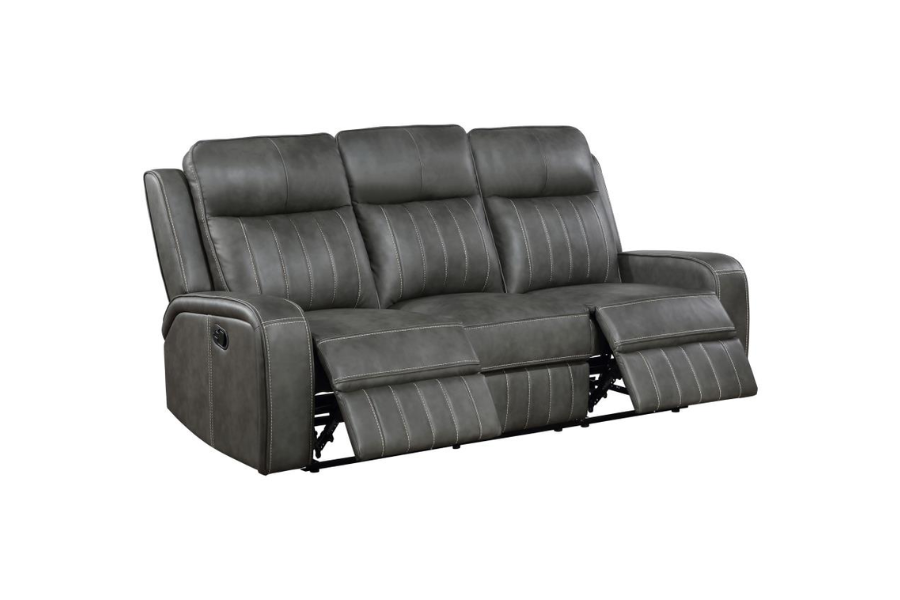 Conjunto de sofá reclinable tapizado de 3 piezas Raelynn gris 603191-S3