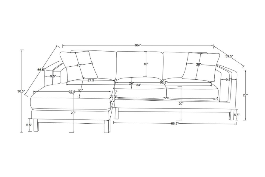 Geneva Boucle Upholstered Sectional Chaise Sofa Sand 551777