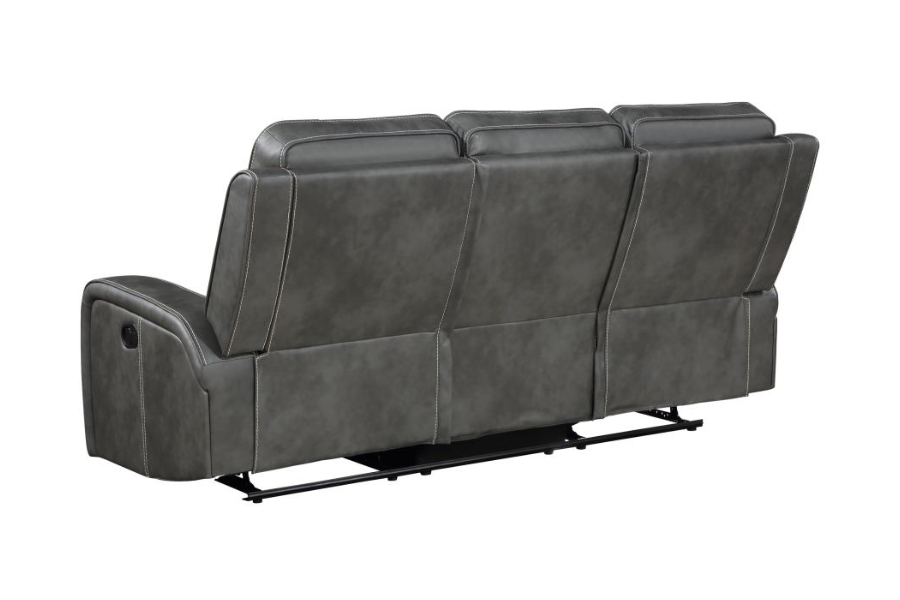 Conjunto de sofá reclinable tapizado de 3 piezas Raelynn gris 603191-S3