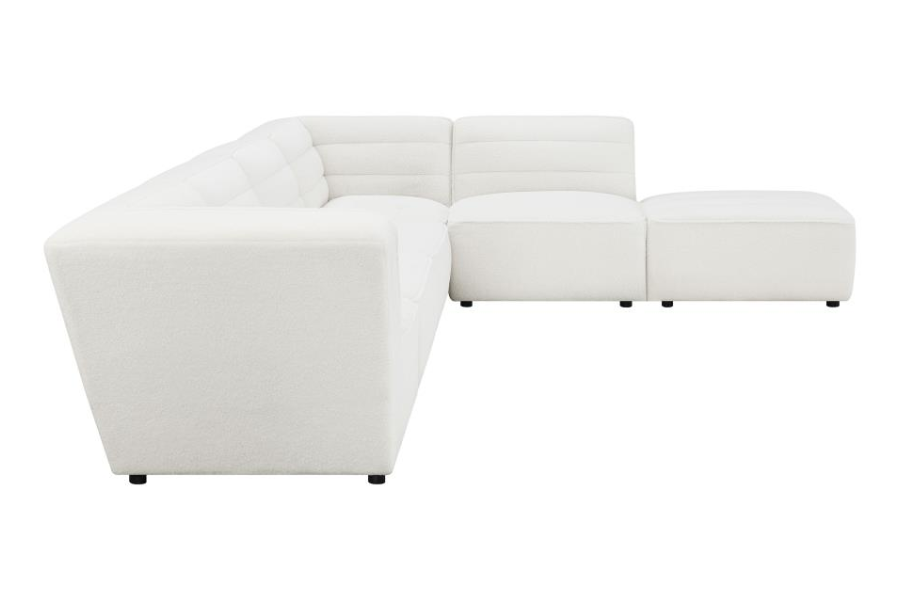 Sofá modular seccional tapizado Sunny de 6 piezas en color natural 551621-SET