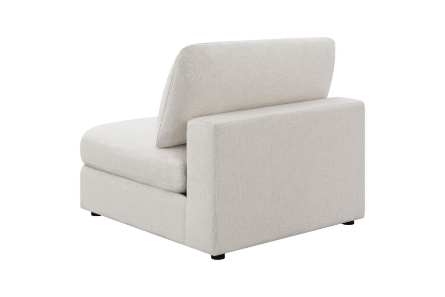 Sillón Serene tapizado sin brazos beige 551321
