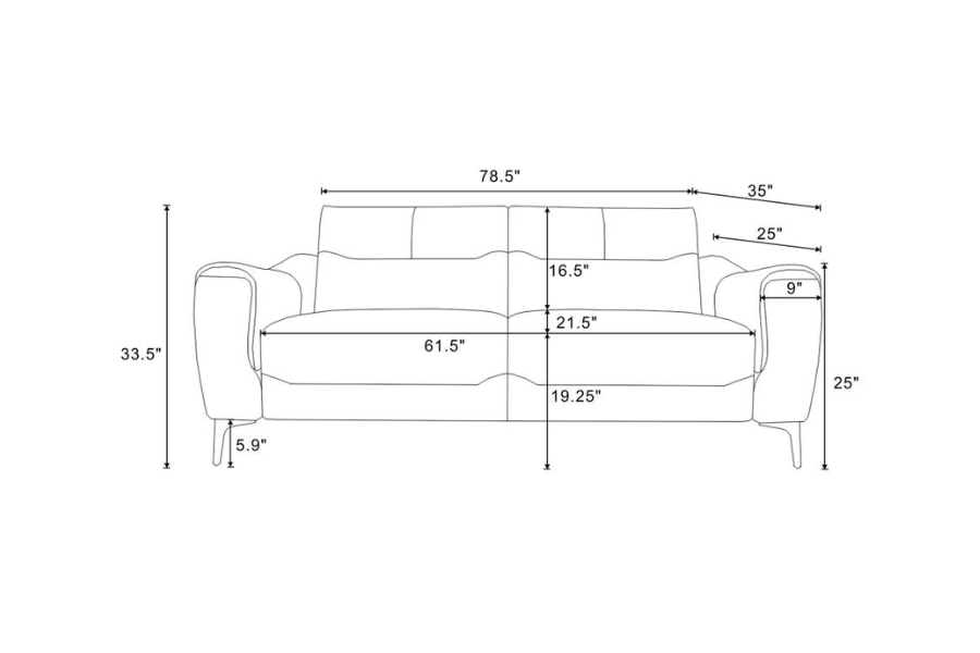 Nolan 2-piece Upholstered Sofa Set Charcoal 509281-S2 Comming Soon