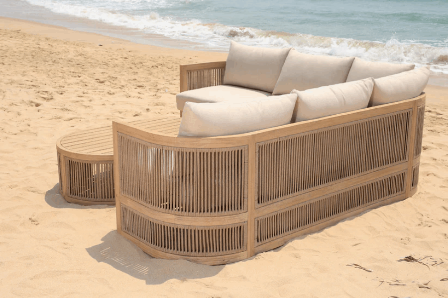 Panama Jack Cabo 3-Piece Sectional Seating Set PJO-4401-NAT-3SEC