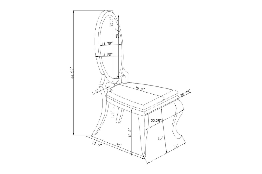Antoine 5-piece Rectangular Glass Top Dining Set Chrome 107871-S5