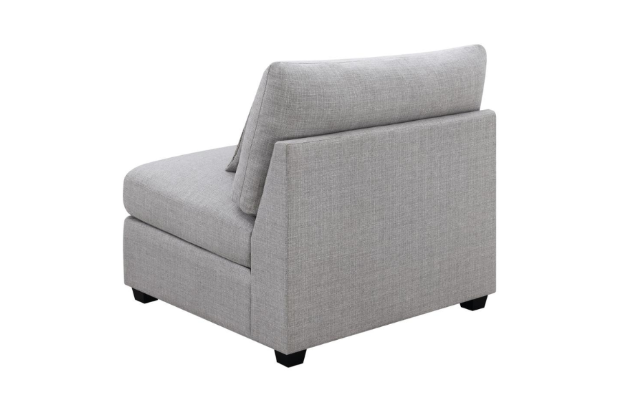 Silla tapizada sin brazos Cambria gris 551511
