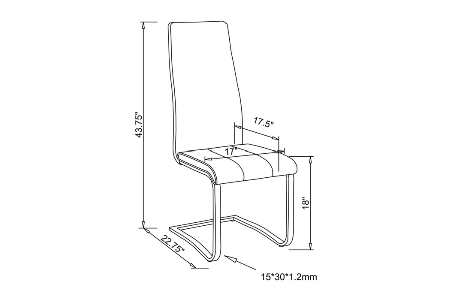Montclair Upholstered Dining Side Chair Grey (Set of 4) 100515GRY