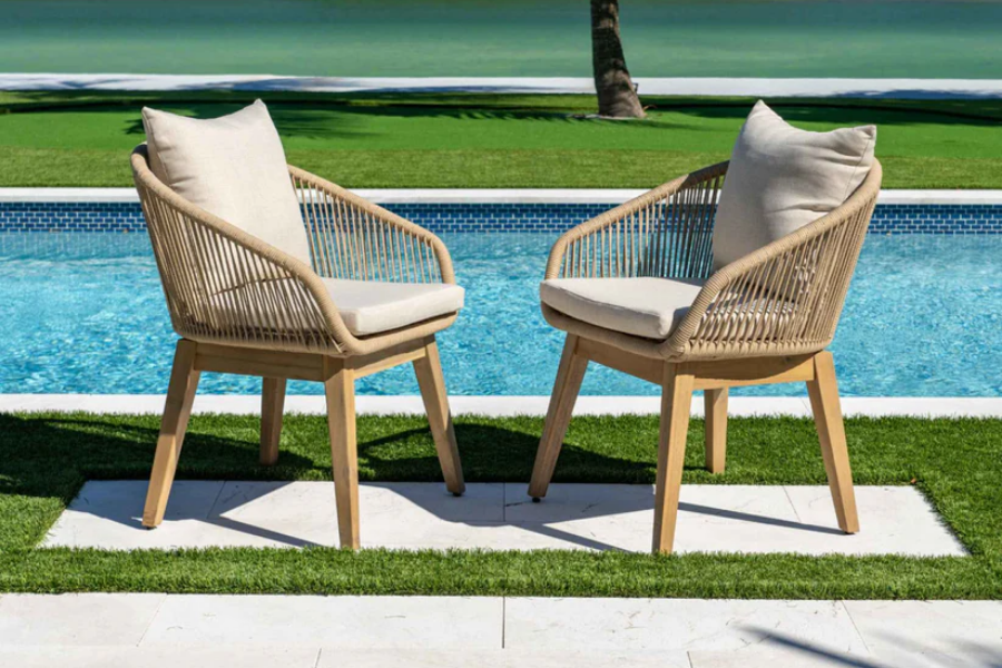 Panama Jack Set of 2 Cabo Dining Armchairs PJO-4401-NAT-AC