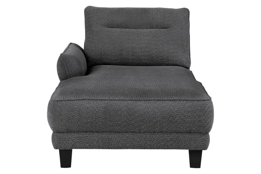 Sofá chaise longue con brazos curvos tapizado en gris Caspian 509540