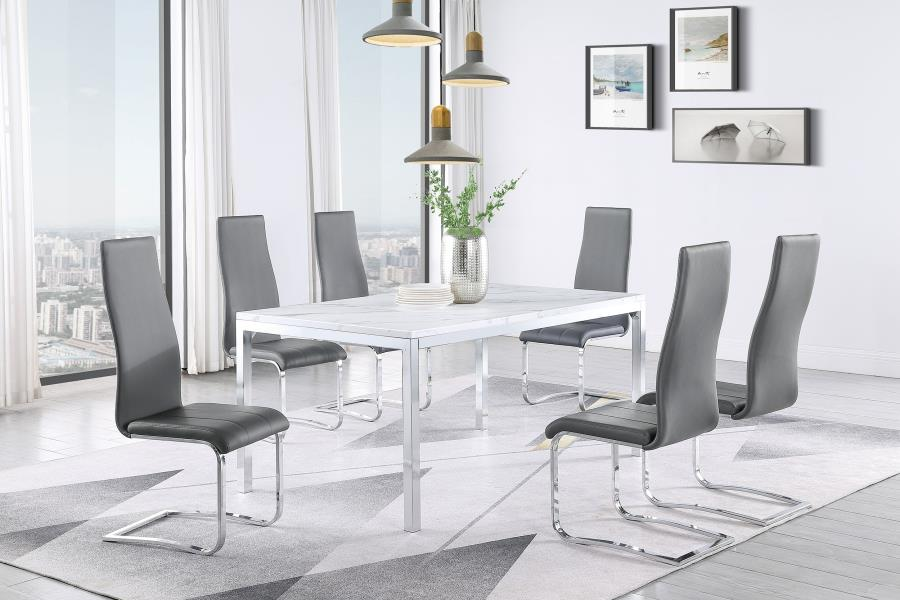 Montclair Upholstered Dining Side Chair Grey (Set of 4) 100515GRY