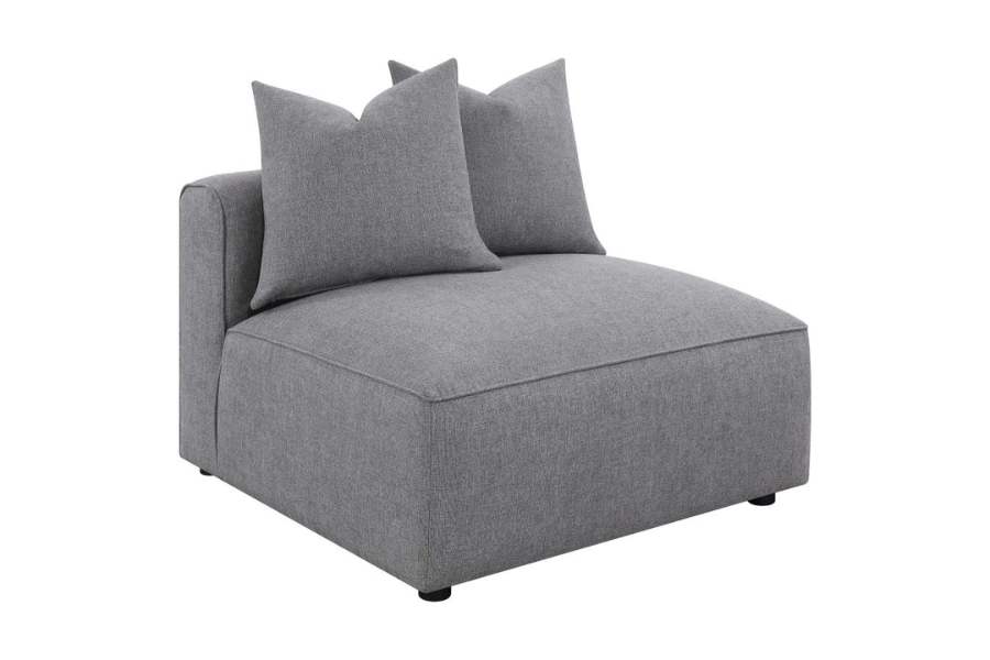 Seccional modular tapizado Jennifer de 6 piezas gris 551594-SET