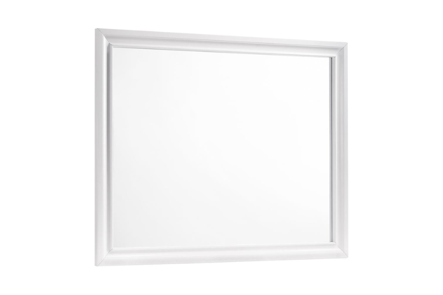 Juego de dormitorio Barzini de 4 piezas tamaño queen en color blanco 300843Q-S4