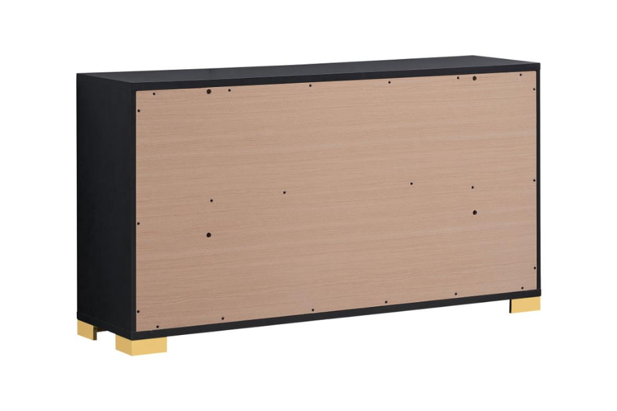 Próximamente, juego de dormitorio doble de 5 piezas Marceline, color negro 222831T-S5