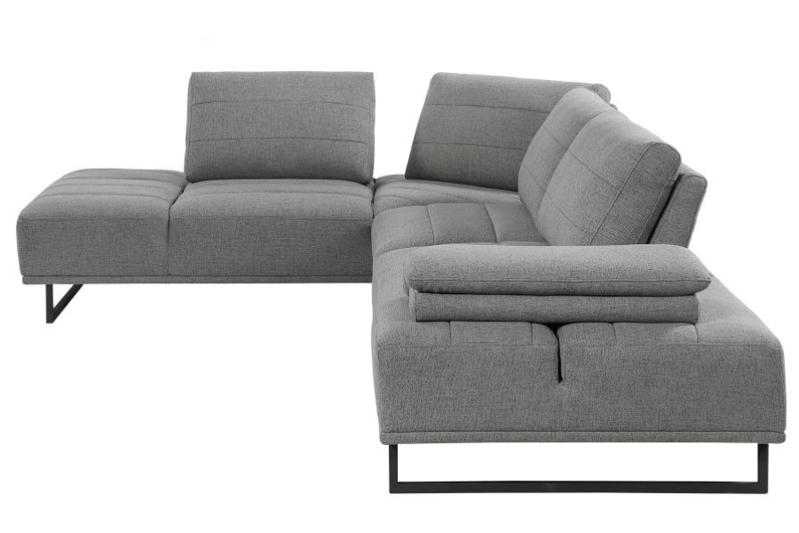 Sofá seccional tapizado Arden con respaldo ajustable en color topo 508888