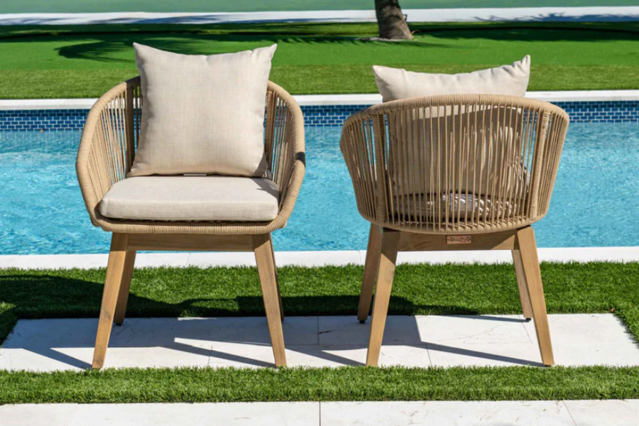 Panama Jack Set of 2 Cabo Dining Armchairs PJO-4401-NAT-AC