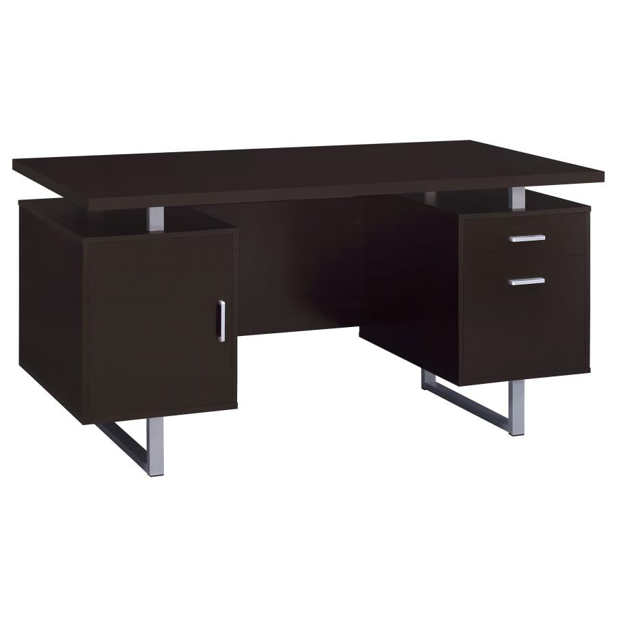 Escritorio de oficina con almacenamiento rectangular Lawtey Cappuccino 801521