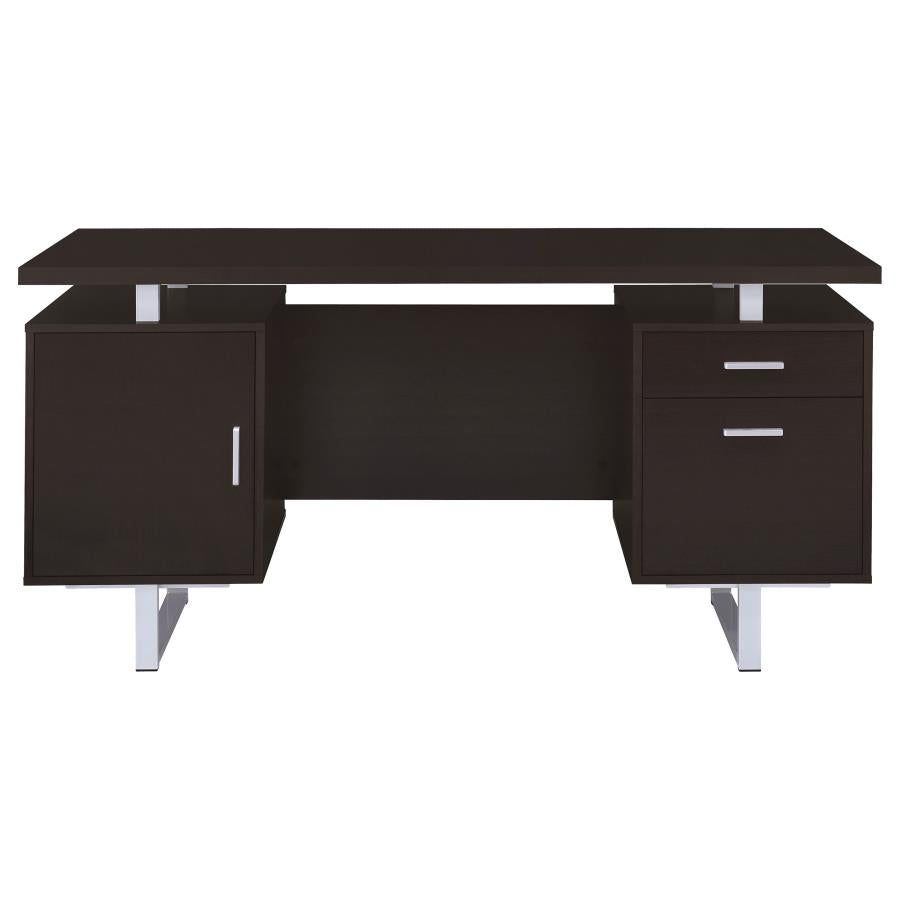 Escritorio de oficina con almacenamiento rectangular Lawtey Cappuccino 801521