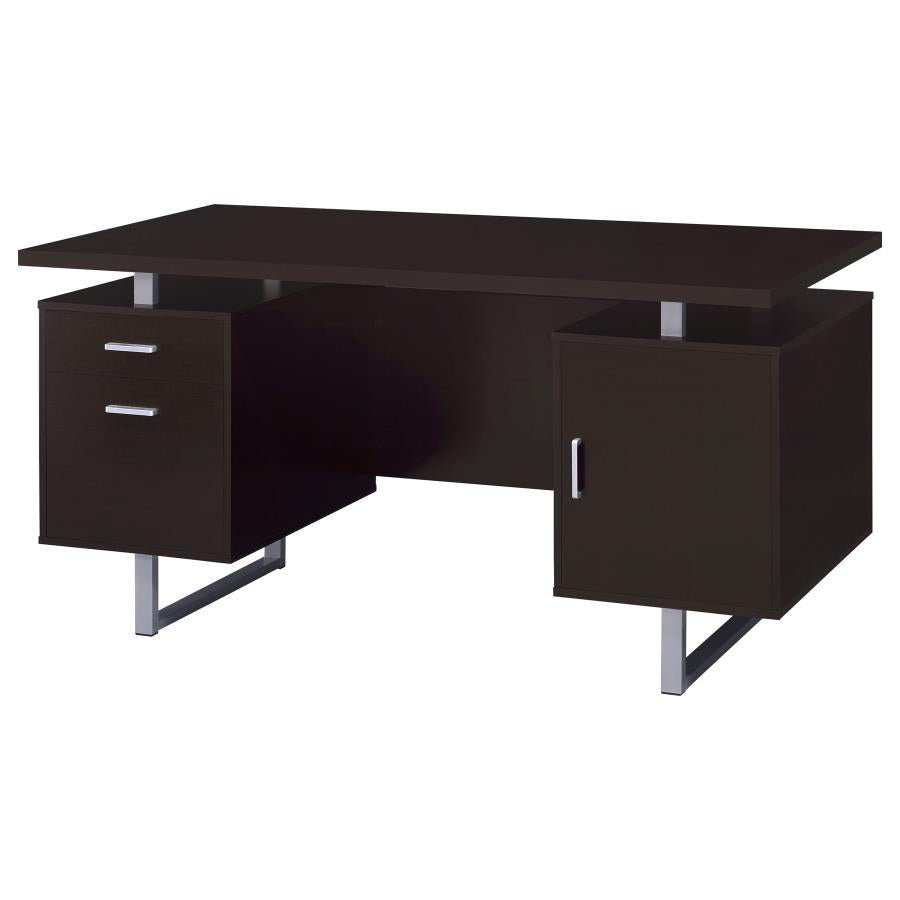 Escritorio de oficina con almacenamiento rectangular Lawtey Cappuccino 801521