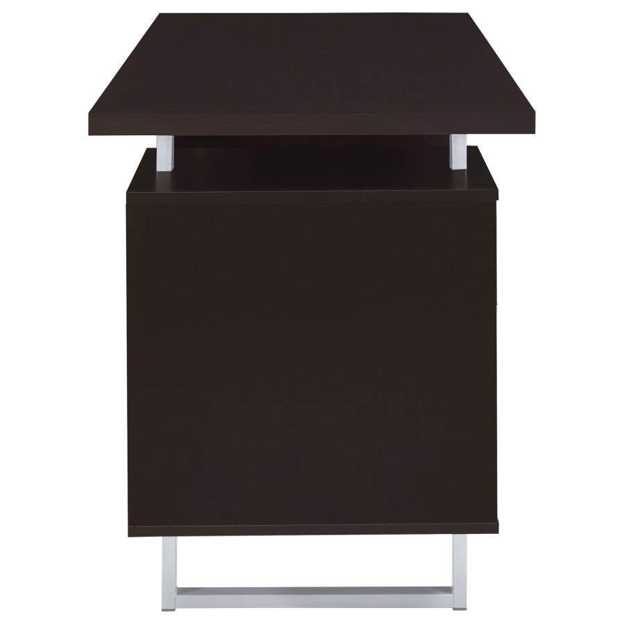 Escritorio de oficina con almacenamiento rectangular Lawtey Cappuccino 801521