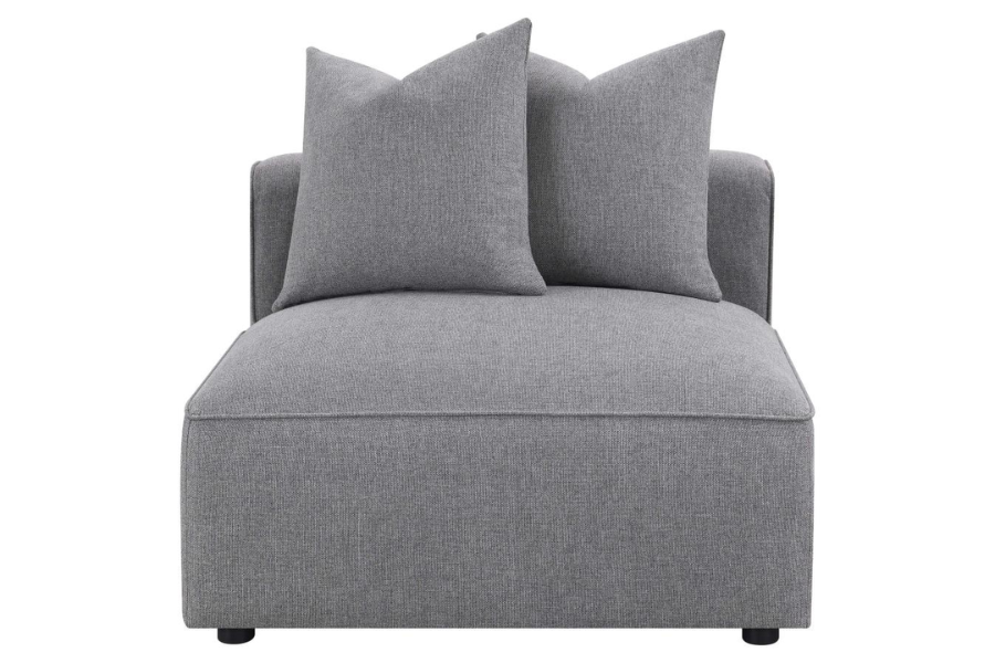 Seccional modular tapizado Jennifer de 6 piezas gris 551594-SET