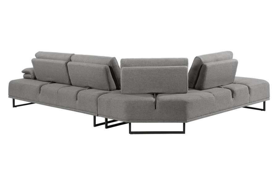 Sofá seccional tapizado Arden con respaldo ajustable en color topo 508888