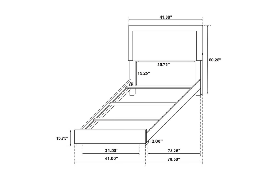Próximamente, juego de dormitorio doble de 5 piezas Marceline, color negro 222831T-S5