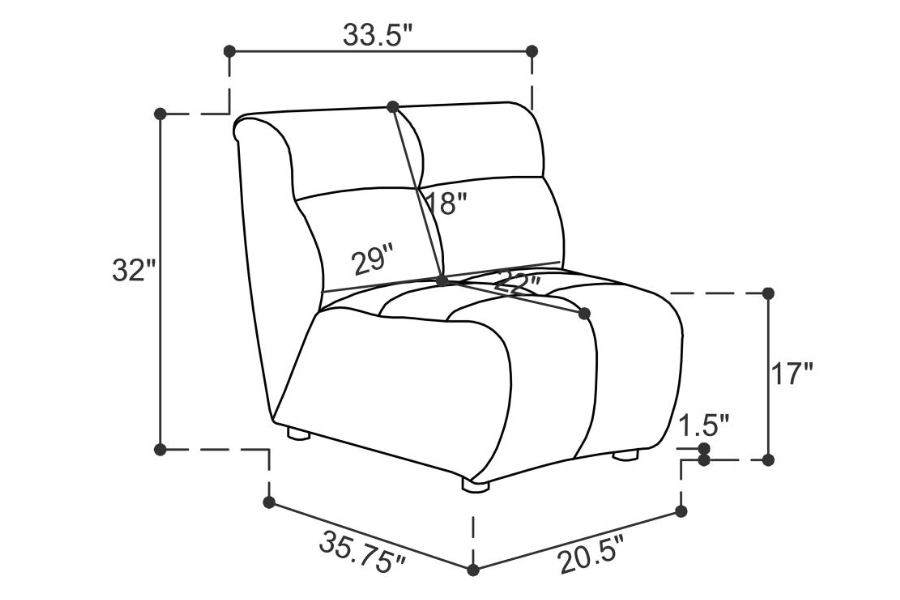 Charlotte 5-piece Upholstered Modular Sectional Sofa Ivory 551300-S5