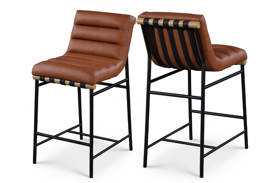 Burke Faux Leather Counter Stool SKU: 857Black-C