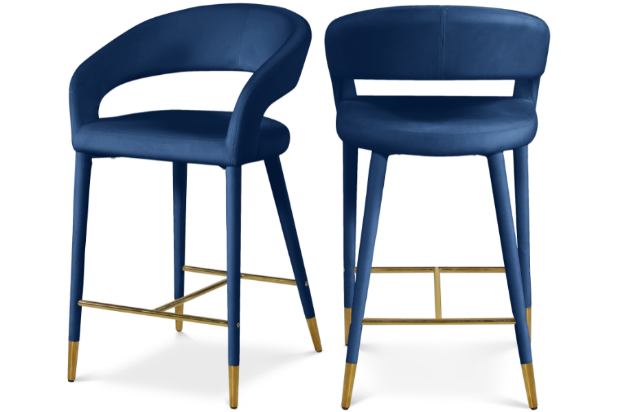 Destiny Velvet Stool SKU: 540Cognac-C