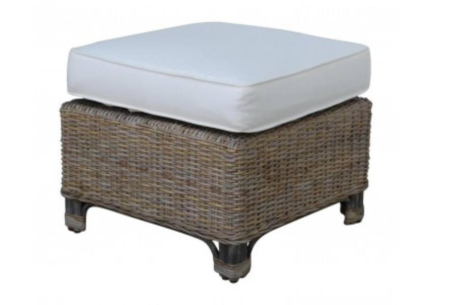 Zoom Exuma Ottoman w/beige cushion
