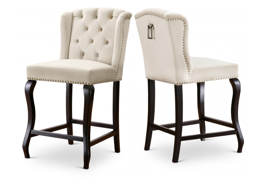 Suri Velvet Counter Stool SKU: 773Cream-C